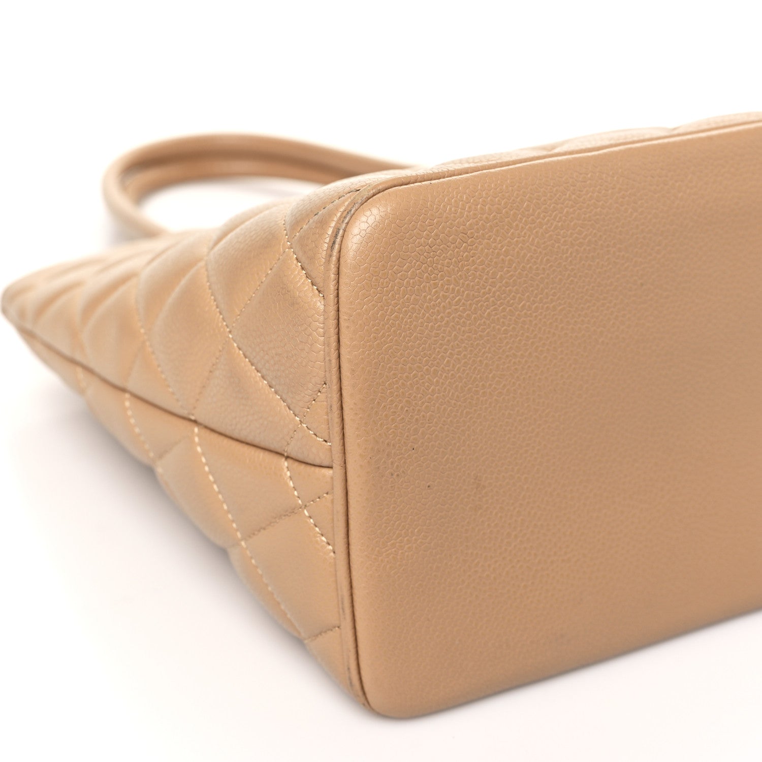 Chanel Caviar Quilted Medallion Tote Beige 9 of 10