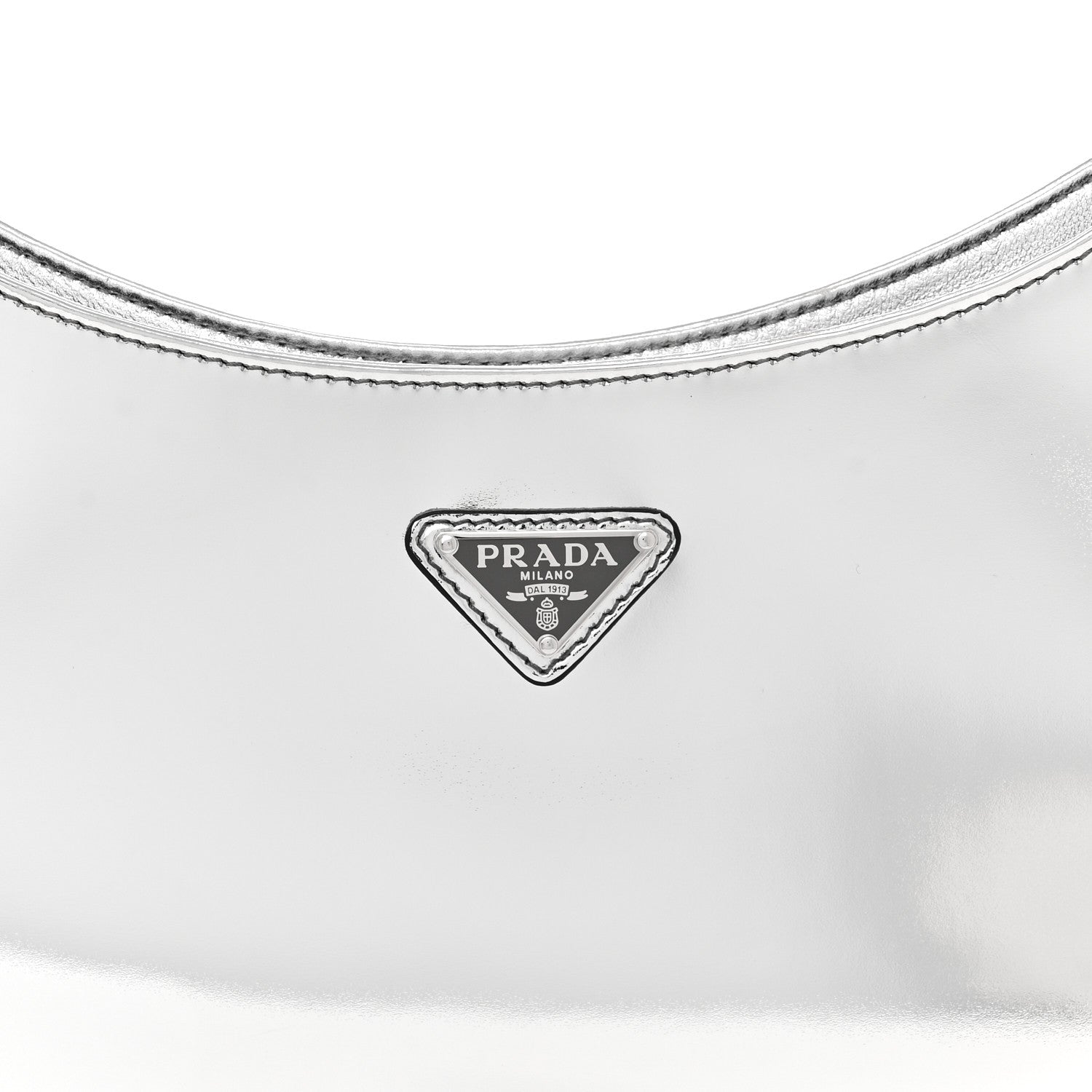 Prada Spazzolato Cleo Shoulder Bag Argento 8 of 10