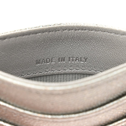 Chanel Glittered Metallic Caviar Quilted Card Holder Silver 6 of 9