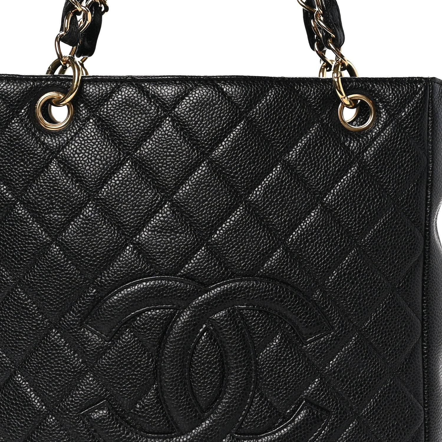 Chanel Caviar Quilted Petit Shopping Tote PST Black 8 of 10