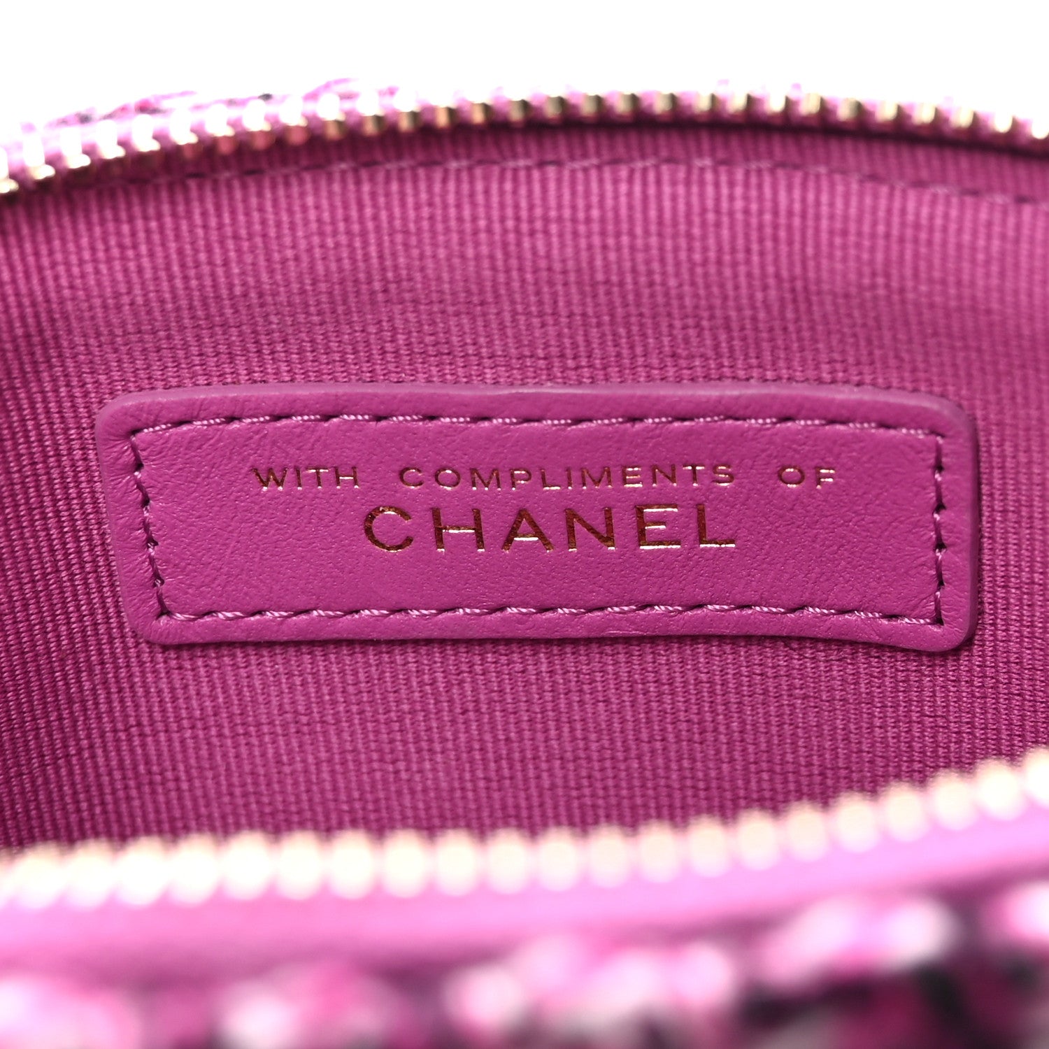 Chanel Tweed Quilted Mini Clutch With Chain Purple 6 of 11