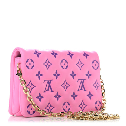 Louis Vuitton Lambskin Embossed Monogram Vuittamins Pochette Coussin Rose Violet 2 of 6