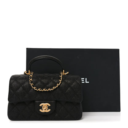 Chanel Caviar Quilted Mini Top Handle Rectangular Flap Black 11 of 11