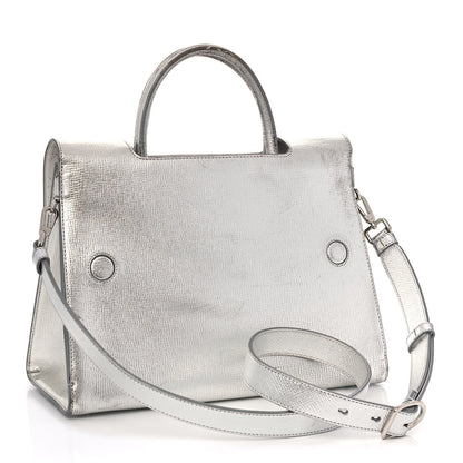 Christian Dior Metallic Goatskin Medium Diorever Flap Silver 3 of 13