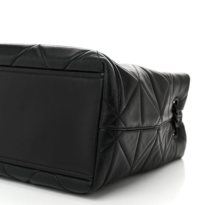 Prada Nappa Quilted Monochrome Chain Tote Bag Black 9 of 9