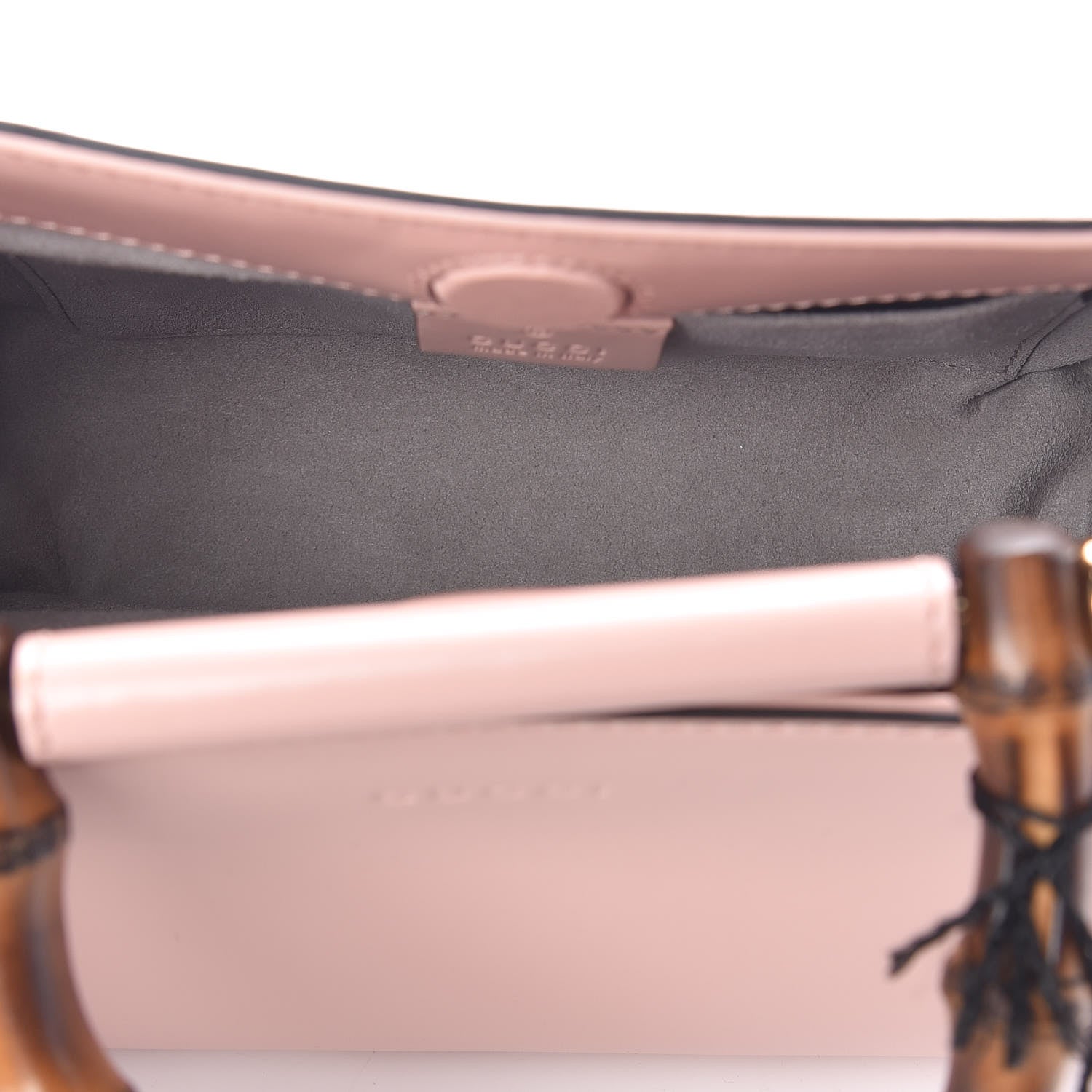 Gucci Nappa Bamboo Web Mini Nymphaea Top Handle Bag Perfect Pink Mystic White 6 of 10