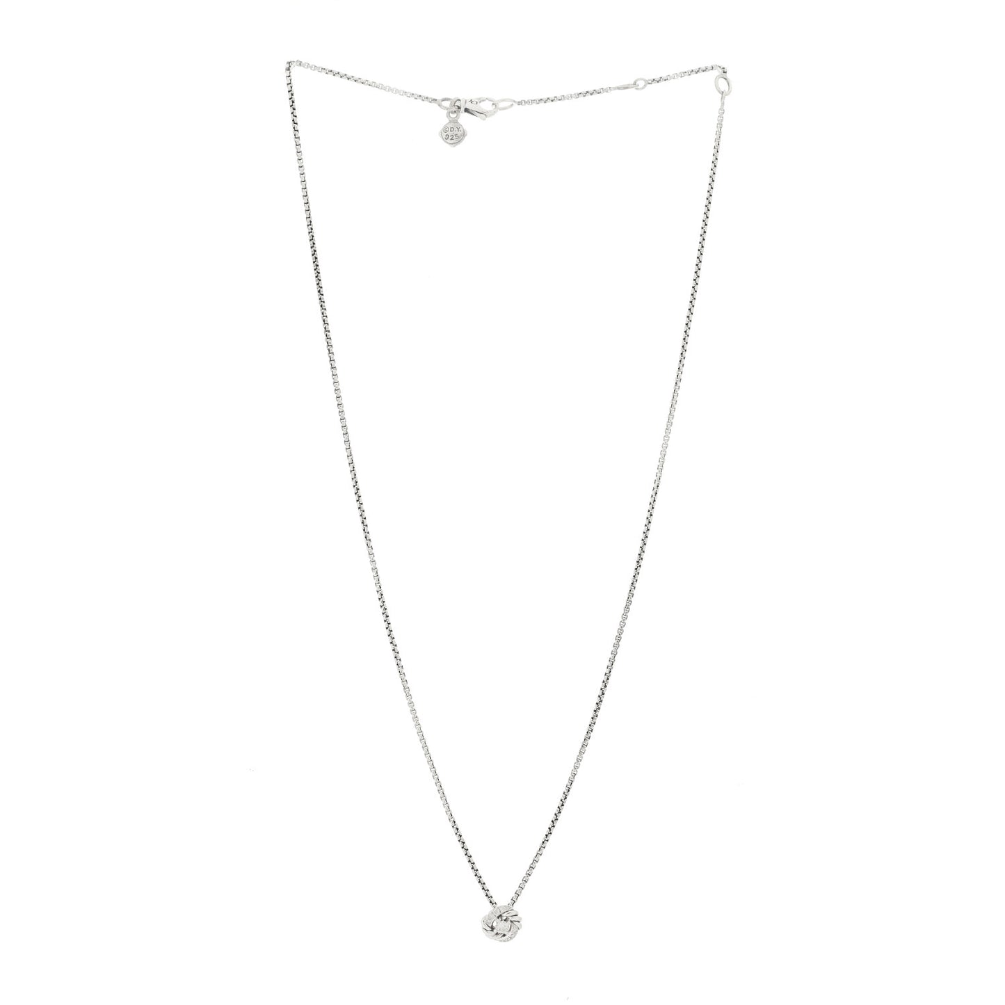 Sterling Silver Diamond 8mm Petite Infinity Pendant Necklace