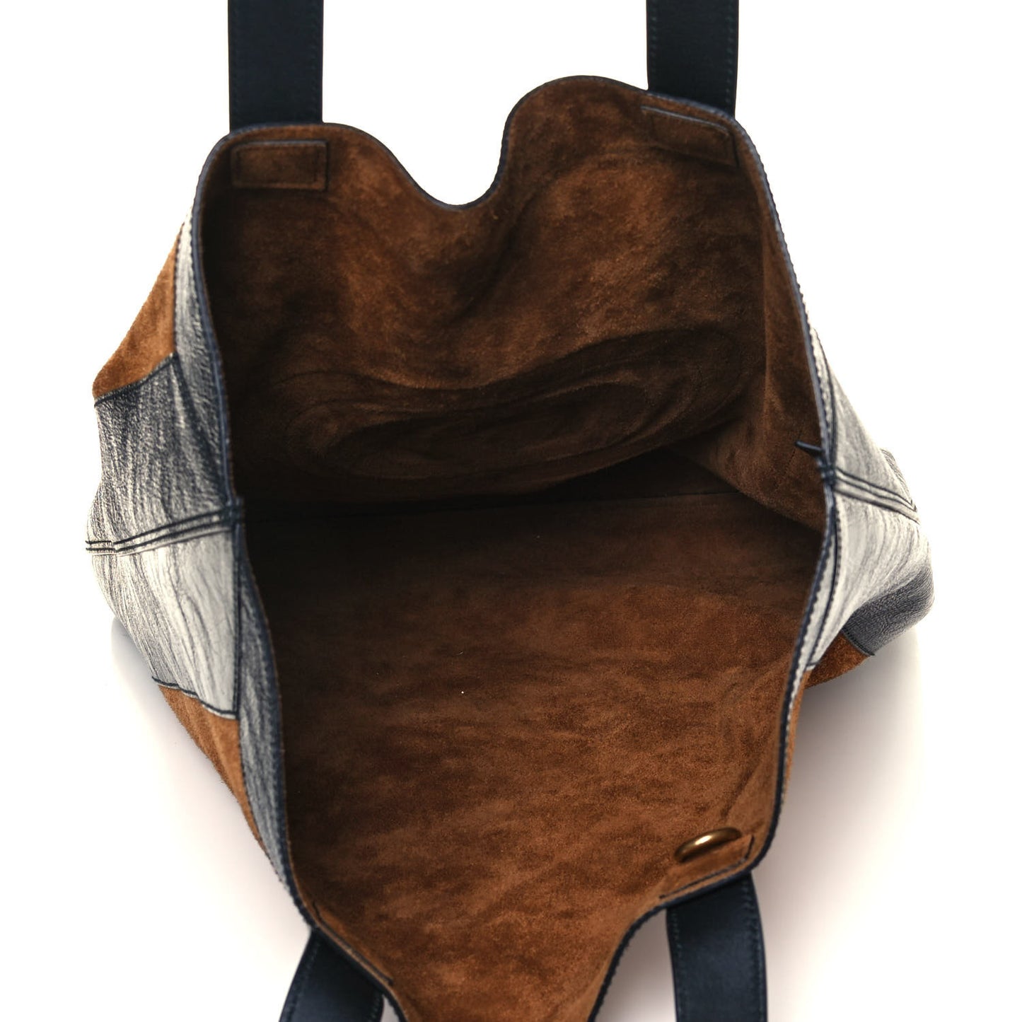 Suede Large Ophidia Vertical Shopping Tote Chestnut