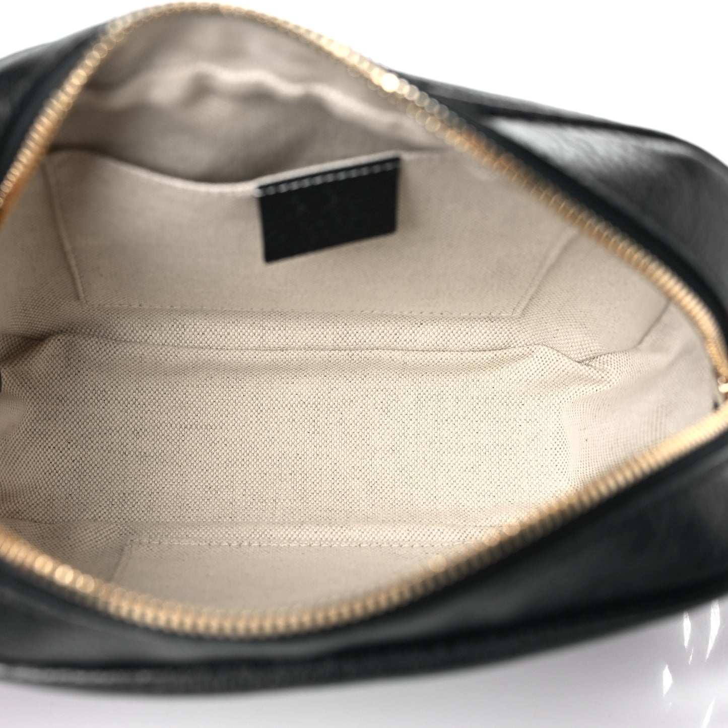 Pebbled Calfskin Small Soho Disco Bag Black
