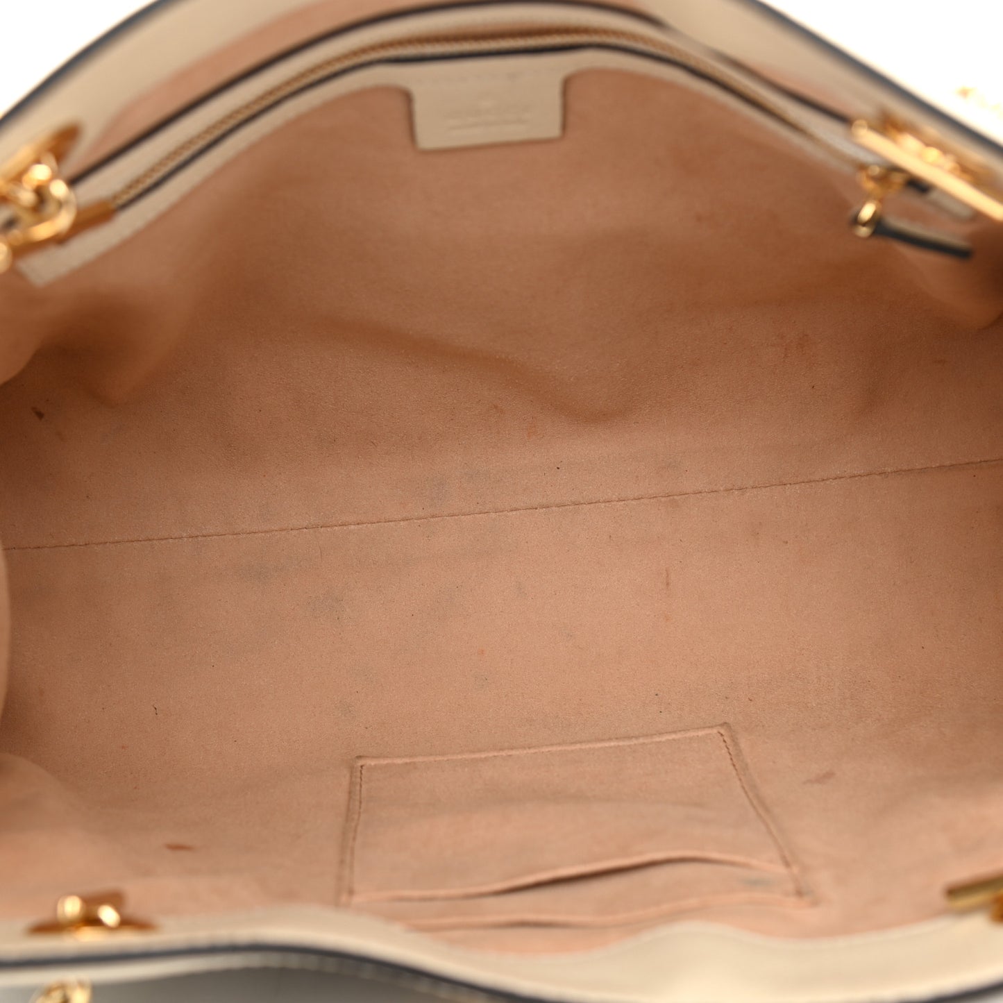 GG Supreme Monogram Medium Padlock Tote White