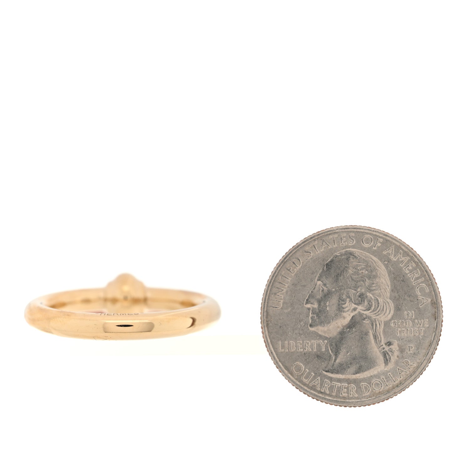 Hermes Permabrass Envelope Twilly Ring 2 of 4