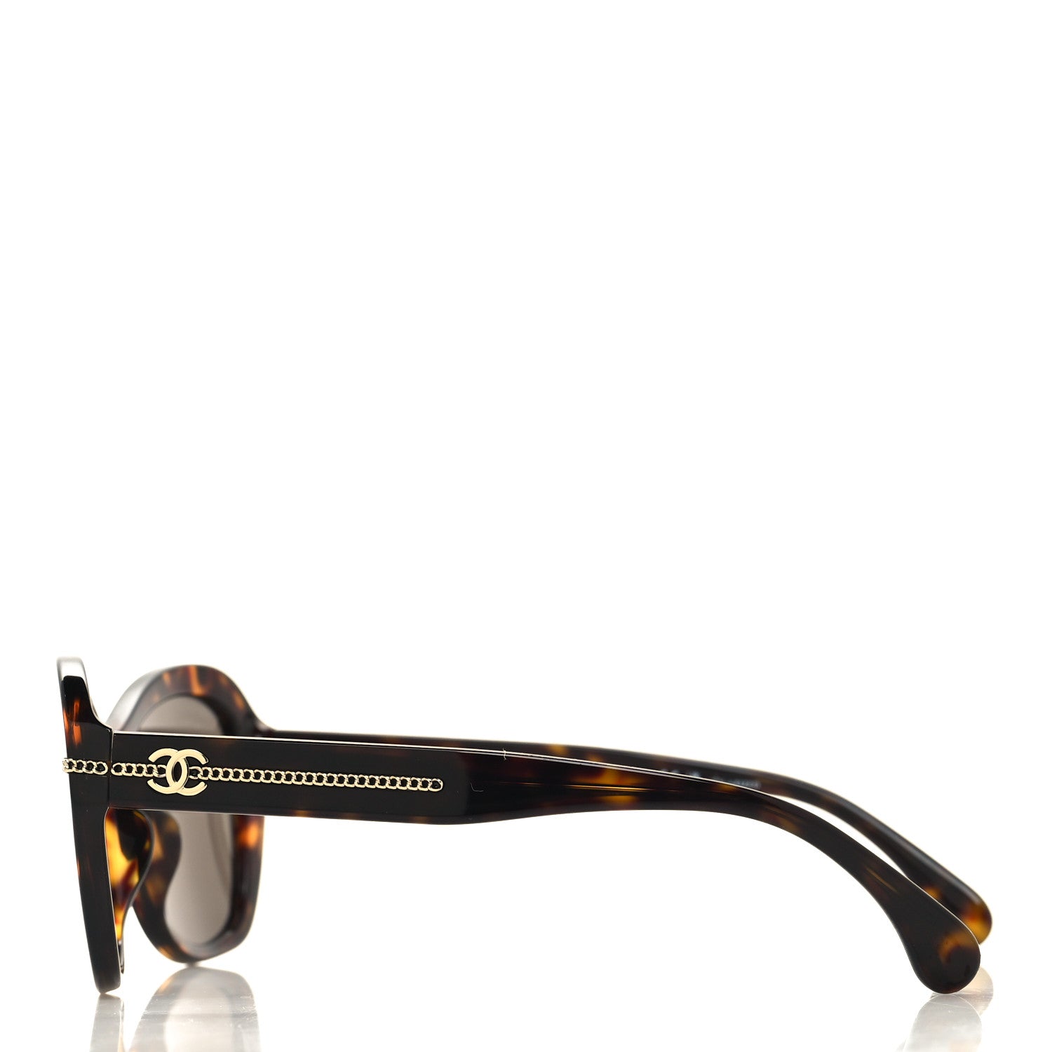 Chanel Acetate Polarized CC Butterfly Sunglasses 5510 Dark Tortoise 4 of 8