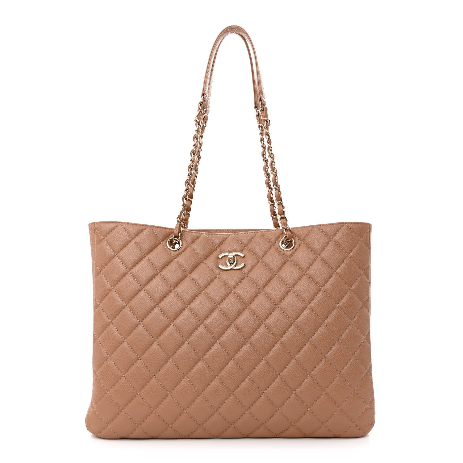 Chanel Caviar Quilted Large Classic Shopping Tote Light Beige 1 of 9