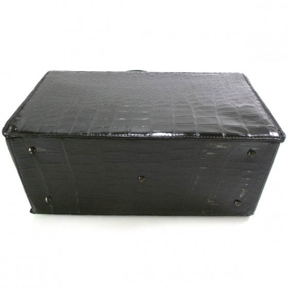 Hermes Black Vintage Crocodile Satchel 4 of 8