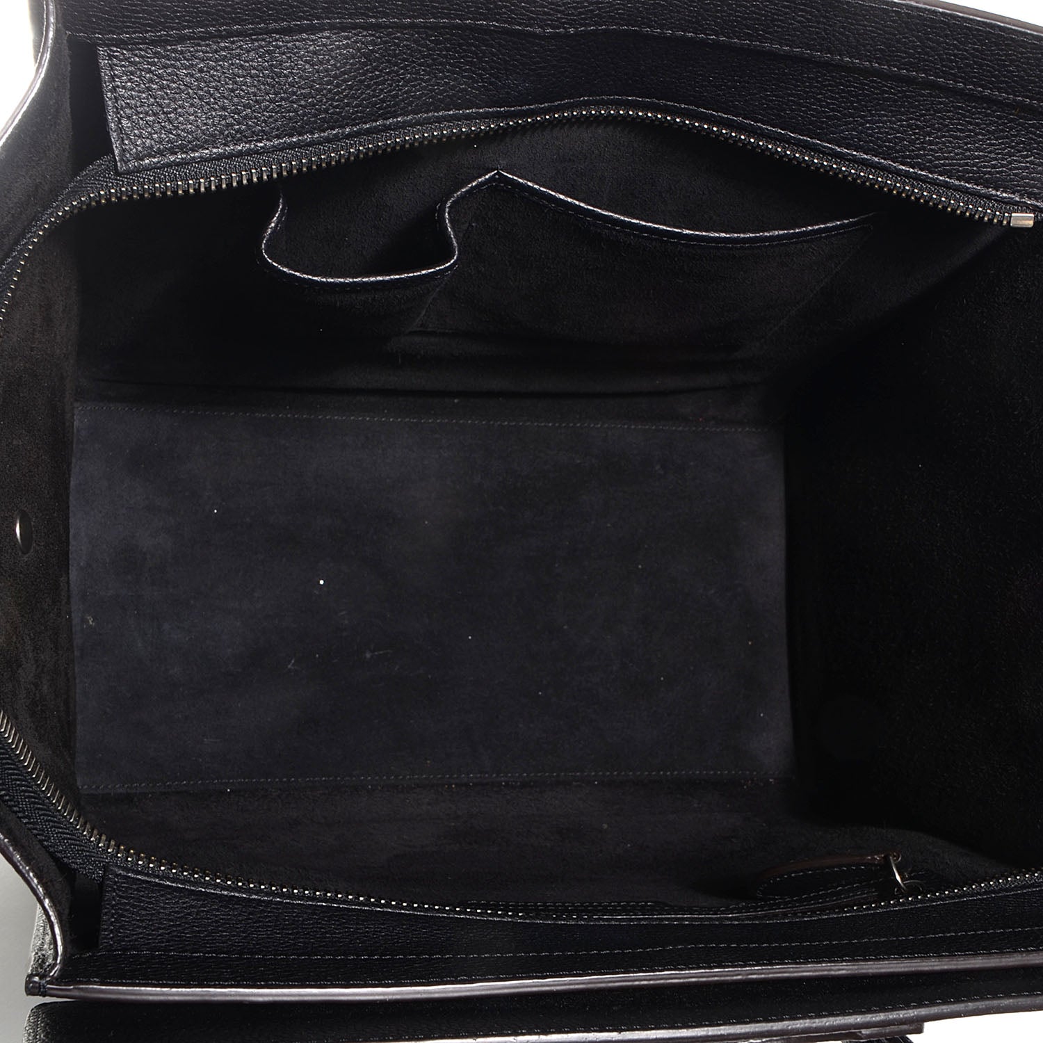 Celine Drummed Calfskin Mini Luggage Black 5 of 9