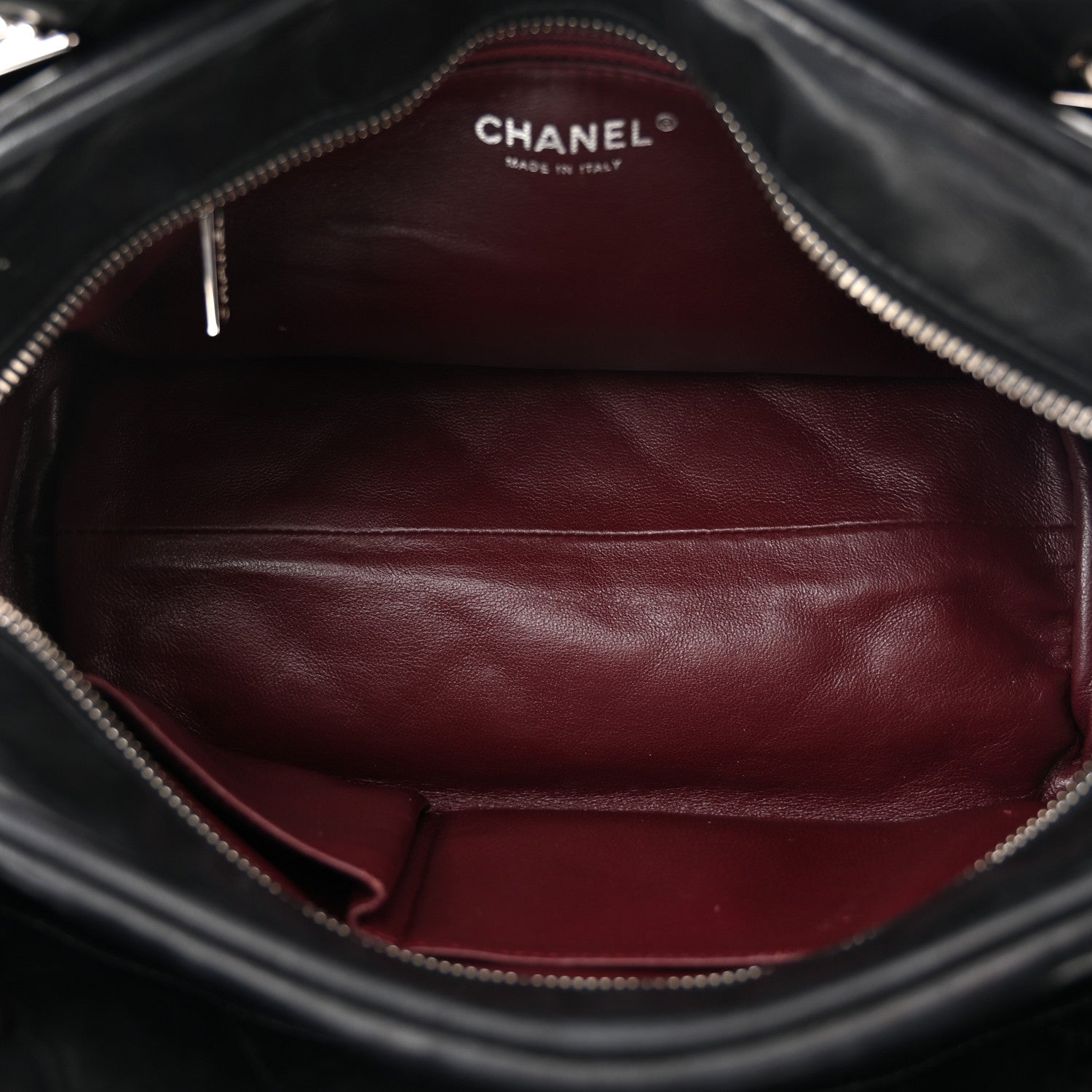 Chanel Lambskin Quilted Shopping Tote Black 5 of 10