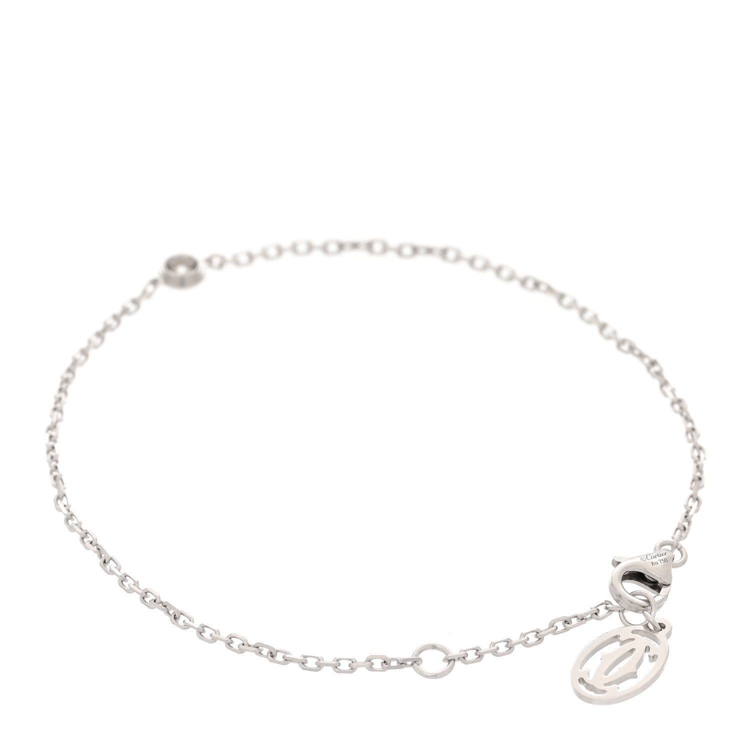 Cartier 18K White Gold Diamond SM D'Amour Bracelet 2 of 5
