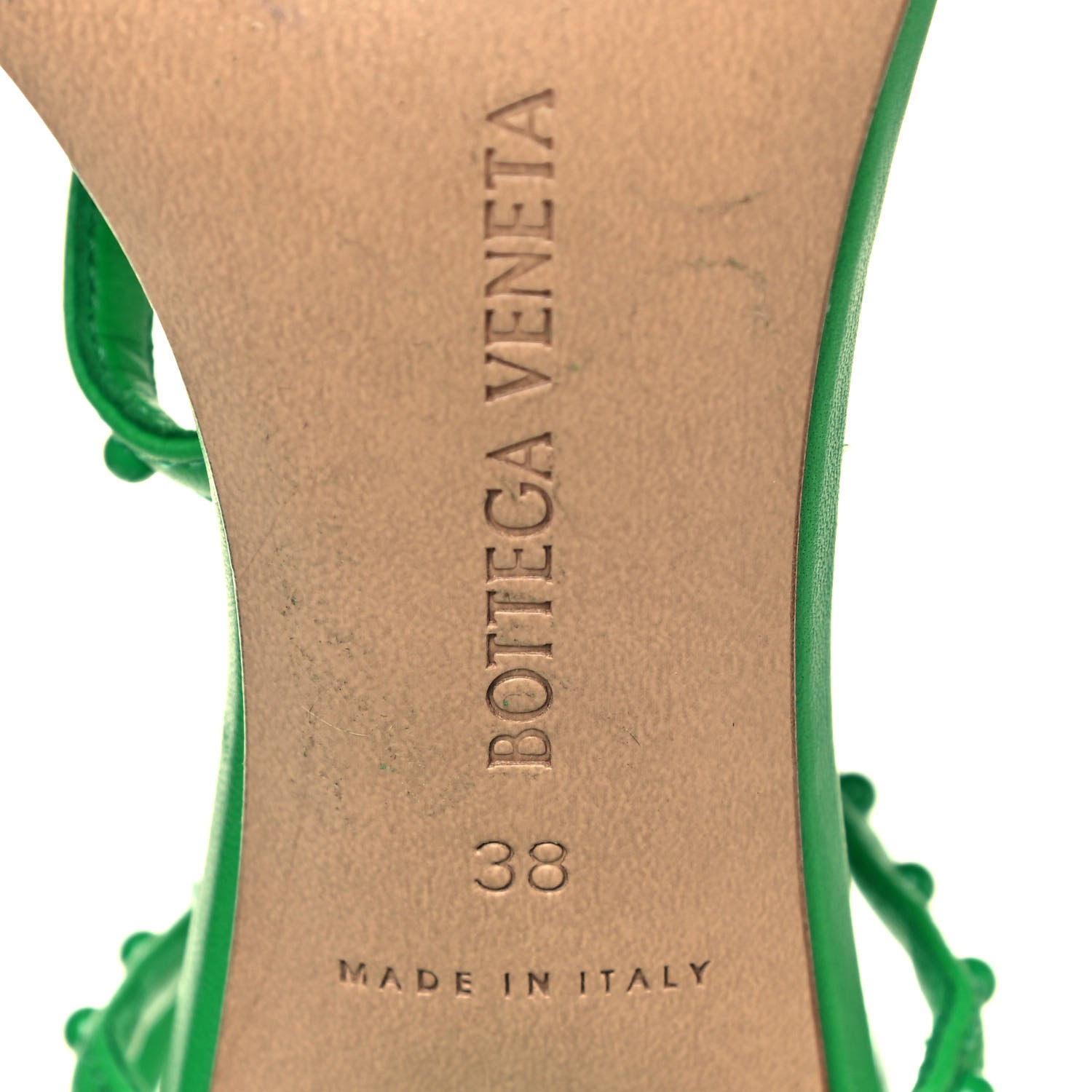 Bottega Veneta Nappa Lagoon Bubble 100mm Sandals 38 Grass 6 of 10