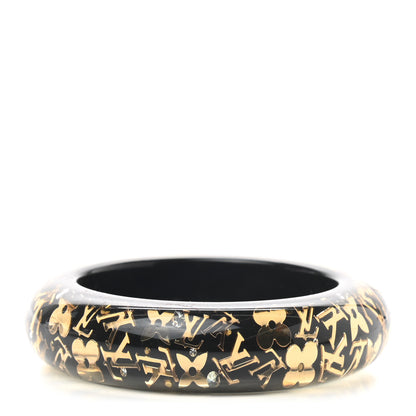 Louis Vuitton Resin Swarovski Medium Inclusion Bracelet GM Black 1 of 4