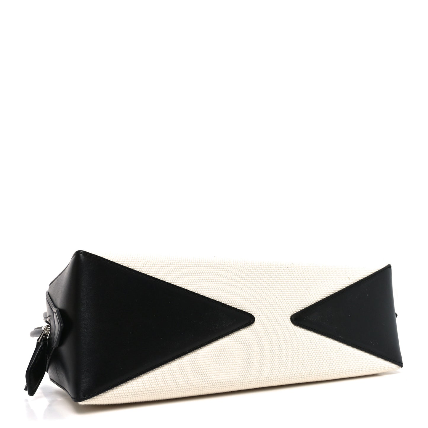 Canvas Calfskin Medium Le Teckel Bag Ecru