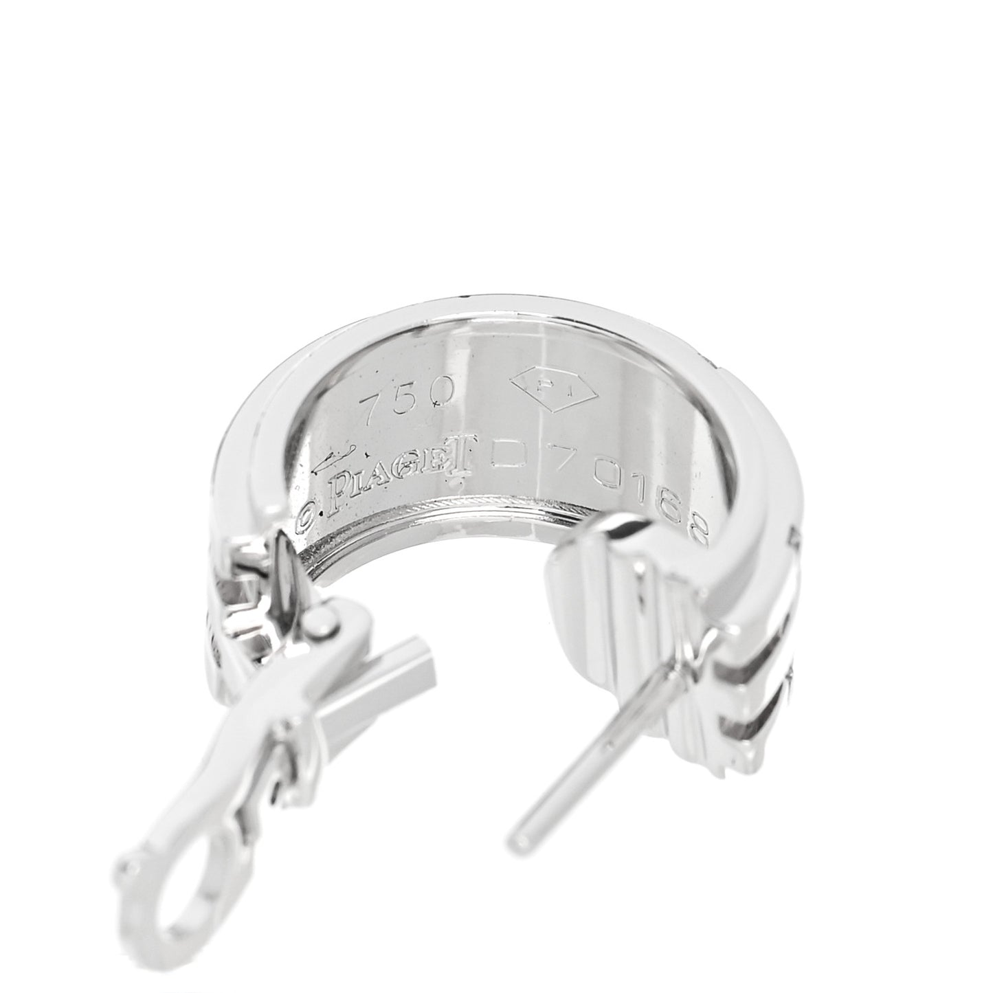18K White Gold Diamond .14ctw Hoop Earrings