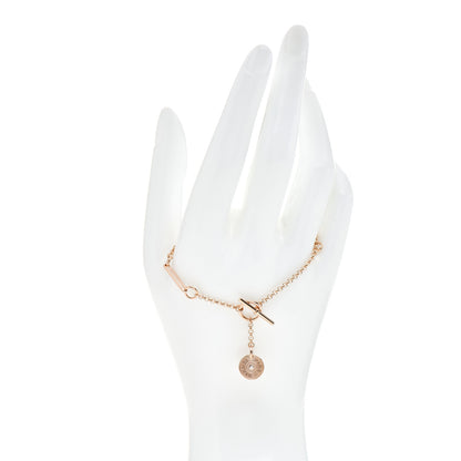 Hermes 18K Rose Gold Diamond Gambade Bracelet SH 2 of 5
