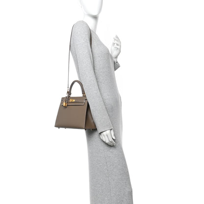 Hermes Epsom Kelly Sellier 25 Etoupe 2 of 13