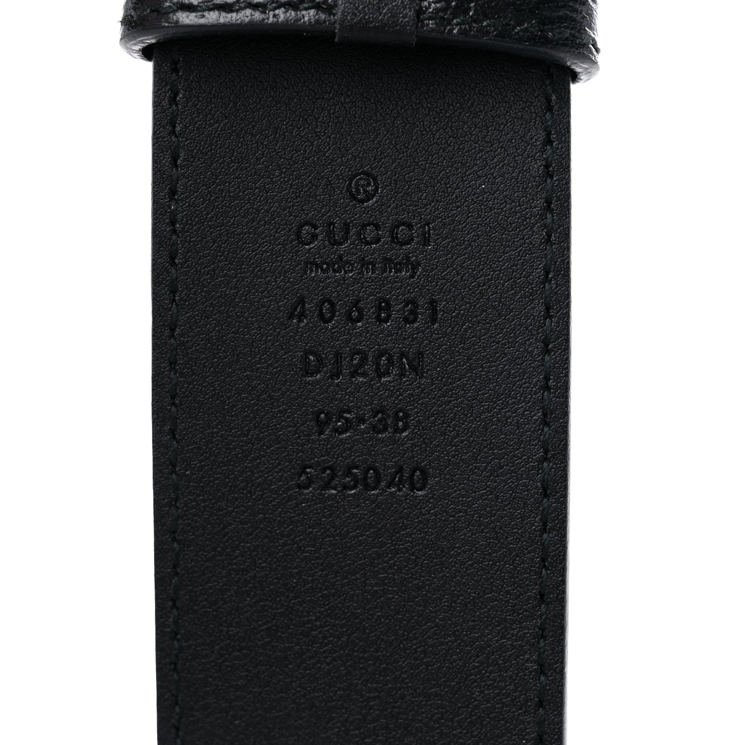 Gucci Textured Dollar Calfskin Nickel Double G 40mm Belt 95 38 Black 3 of 5