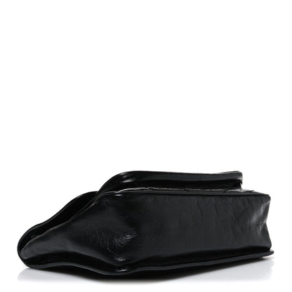 Saint Laurent Crinkled Calfskin Matelasse Monogram Medium Niki Chain Satchel Black 4 of 10