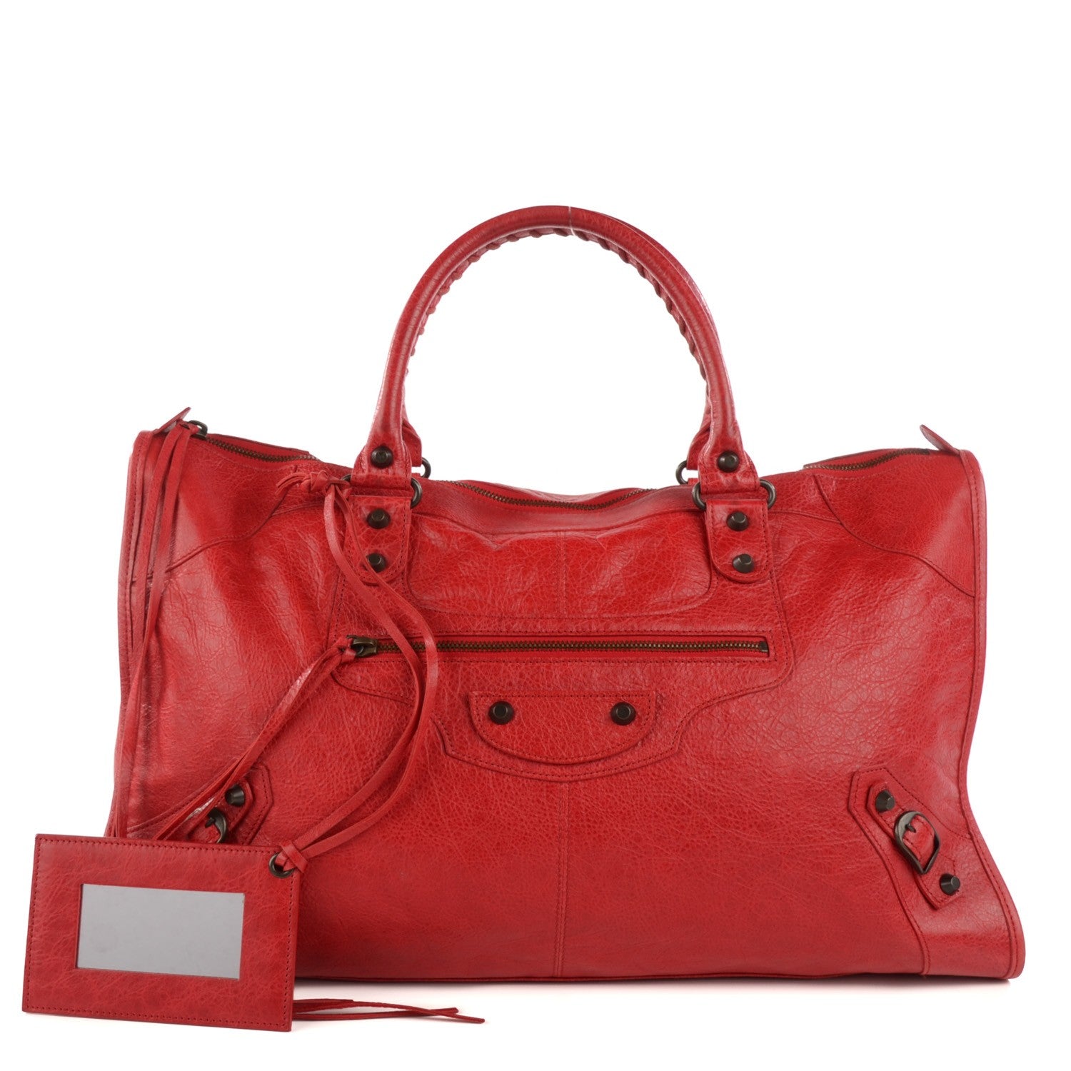 Balenciaga Agneau Classic Hardware Work Rouge Coquelicot 1 of 12