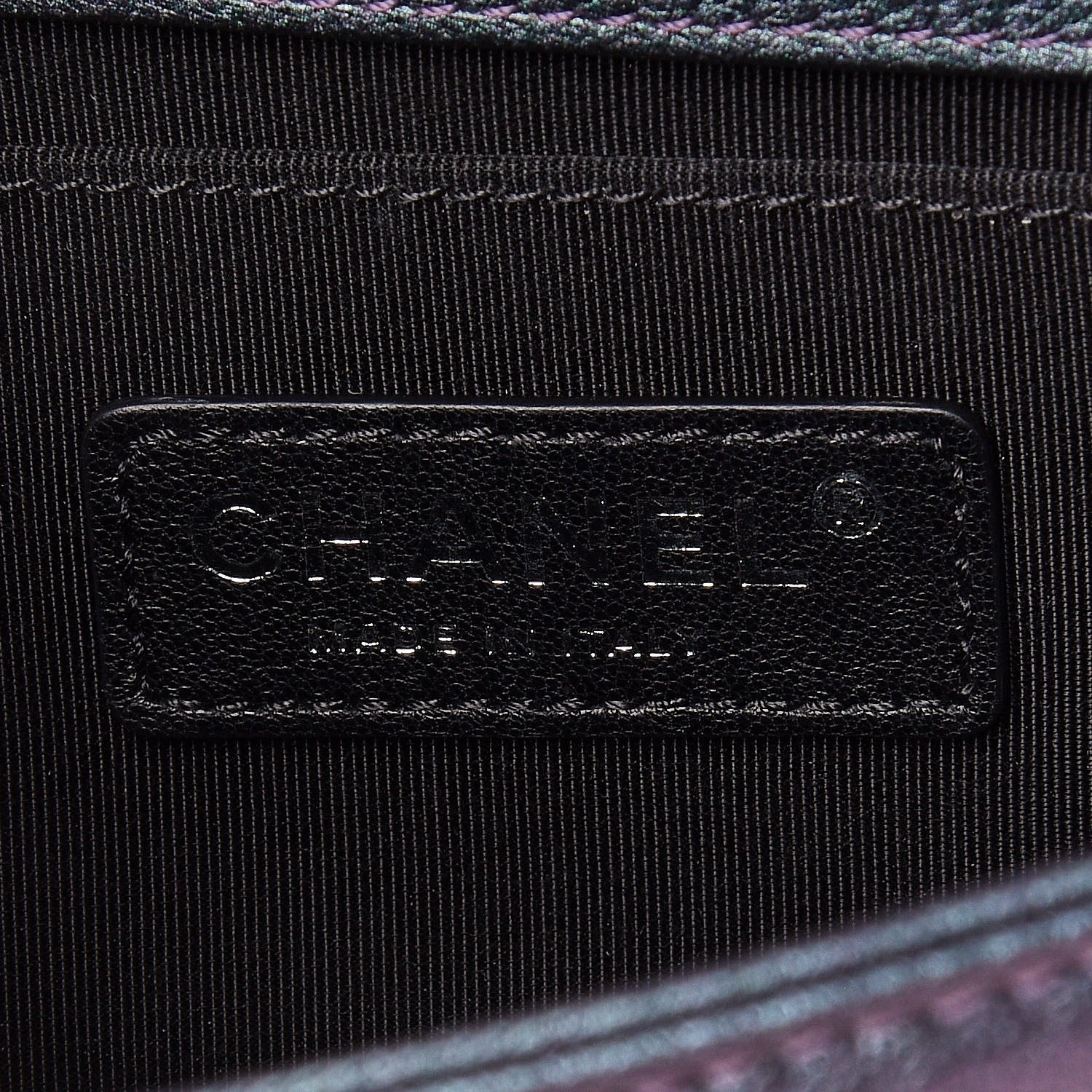 Chanel Iridescent Goatskin Quilted Small Boy Flap Purple 9 of 12