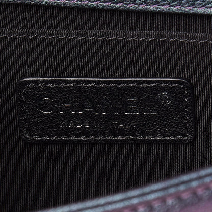 Chanel Iridescent Goatskin Quilted Small Boy Flap Purple 9 of 12