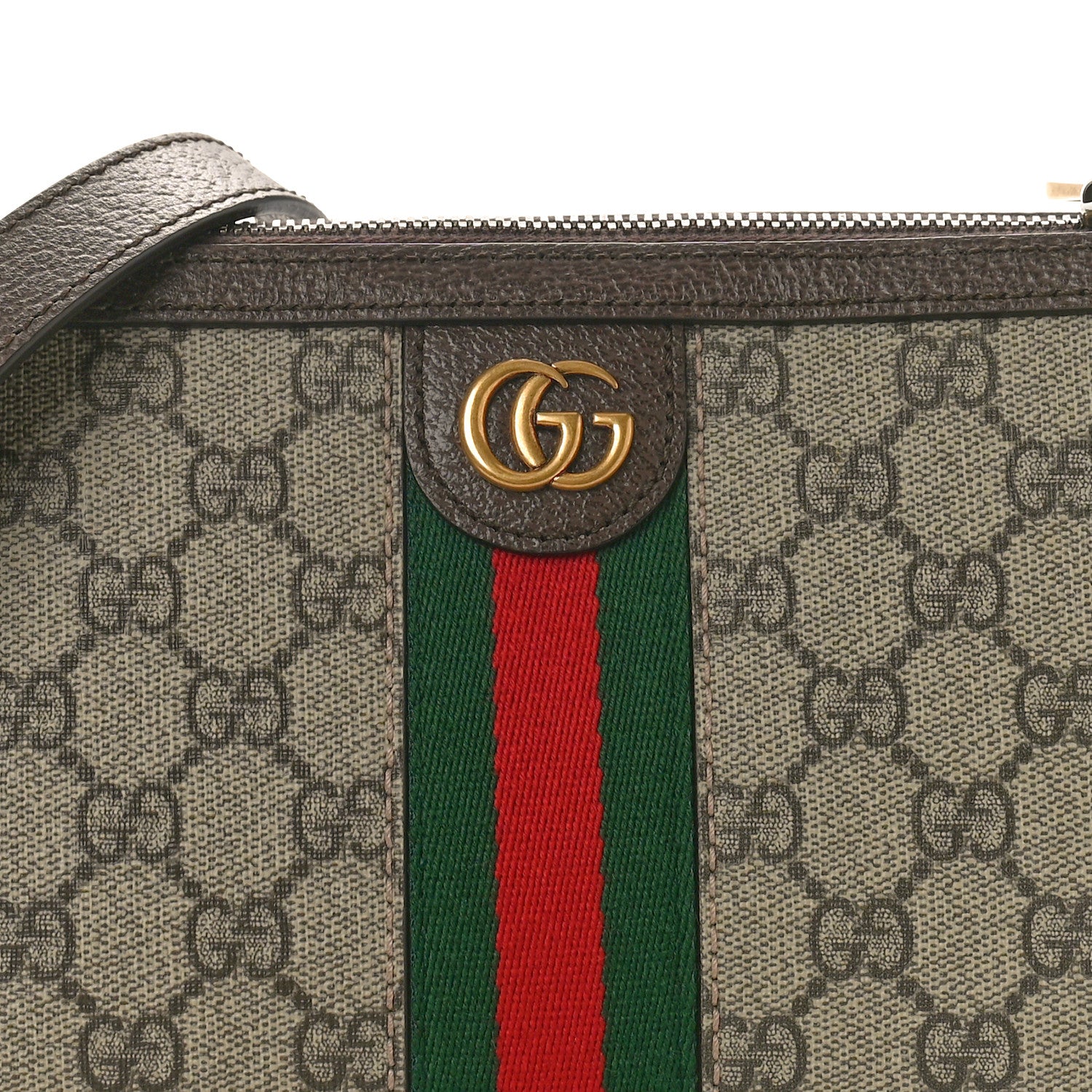 Gucci GG Supreme Monogram Web Small Ophidia Messenger Bag Beige Ebony New Acero 8 of 10