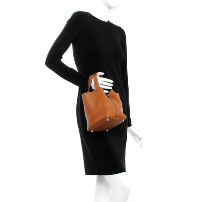 Hermes Taurillon Clemence Picotin Lock 18 PM Gold 2 of 8