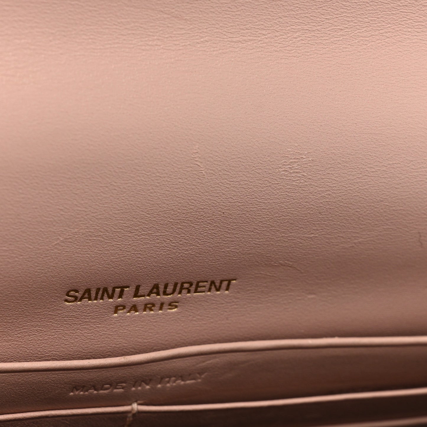 Smooth Calfskin Classic Monogram Kate Tassel Chain Wallet Pale Pink