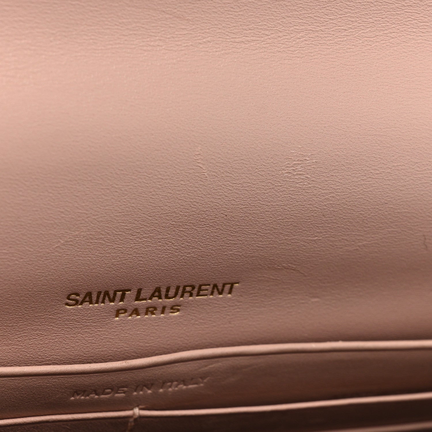 Saint Laurent Smooth Calfskin Classic Monogram Kate Tassel Chain Wallet Pale Pink 12 of 29