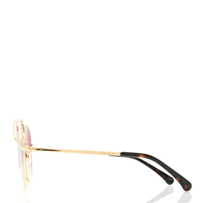 Chanel Metal Pearl Sunglasses 4246-H Silver Beige 3 of 8