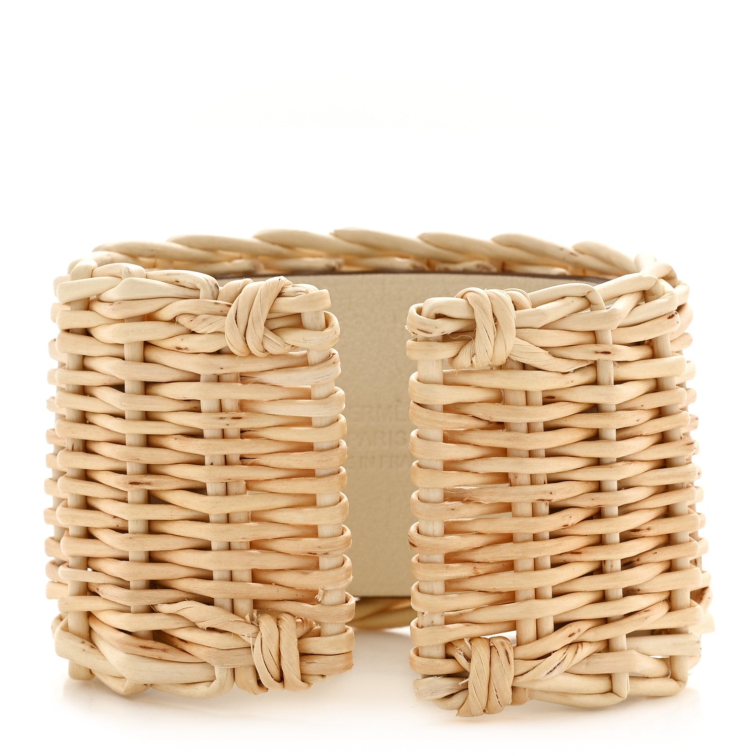 Hermes Wicker Swift Medor Picnic Cuff Bracelet T3 Nata 3 of 7
