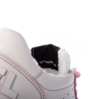 Chanel Calfskin Womens Logo Sneakers 39 White Pink 9 of 9