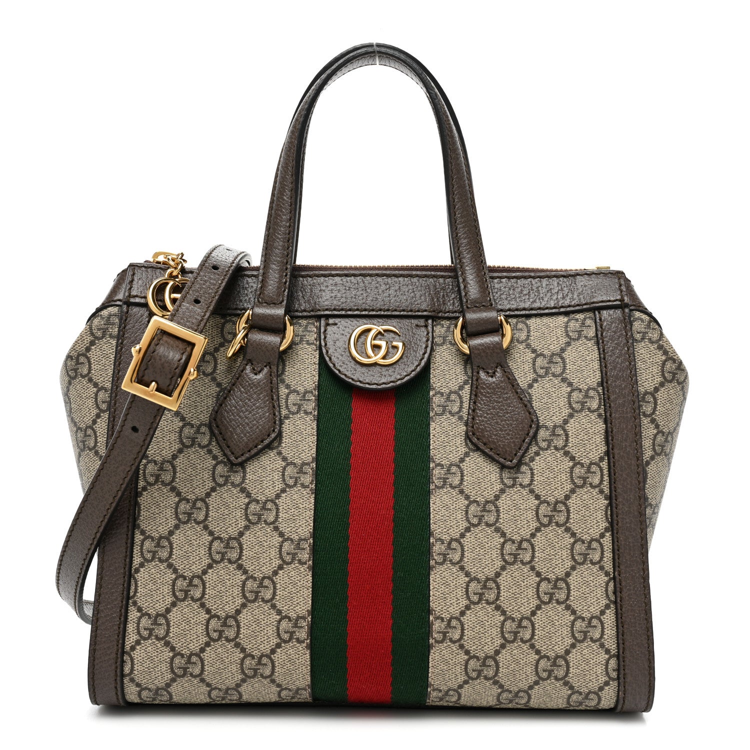 Gucci GG Supreme Monogram Small Ophidia Tote Bag Brown 1 of 11