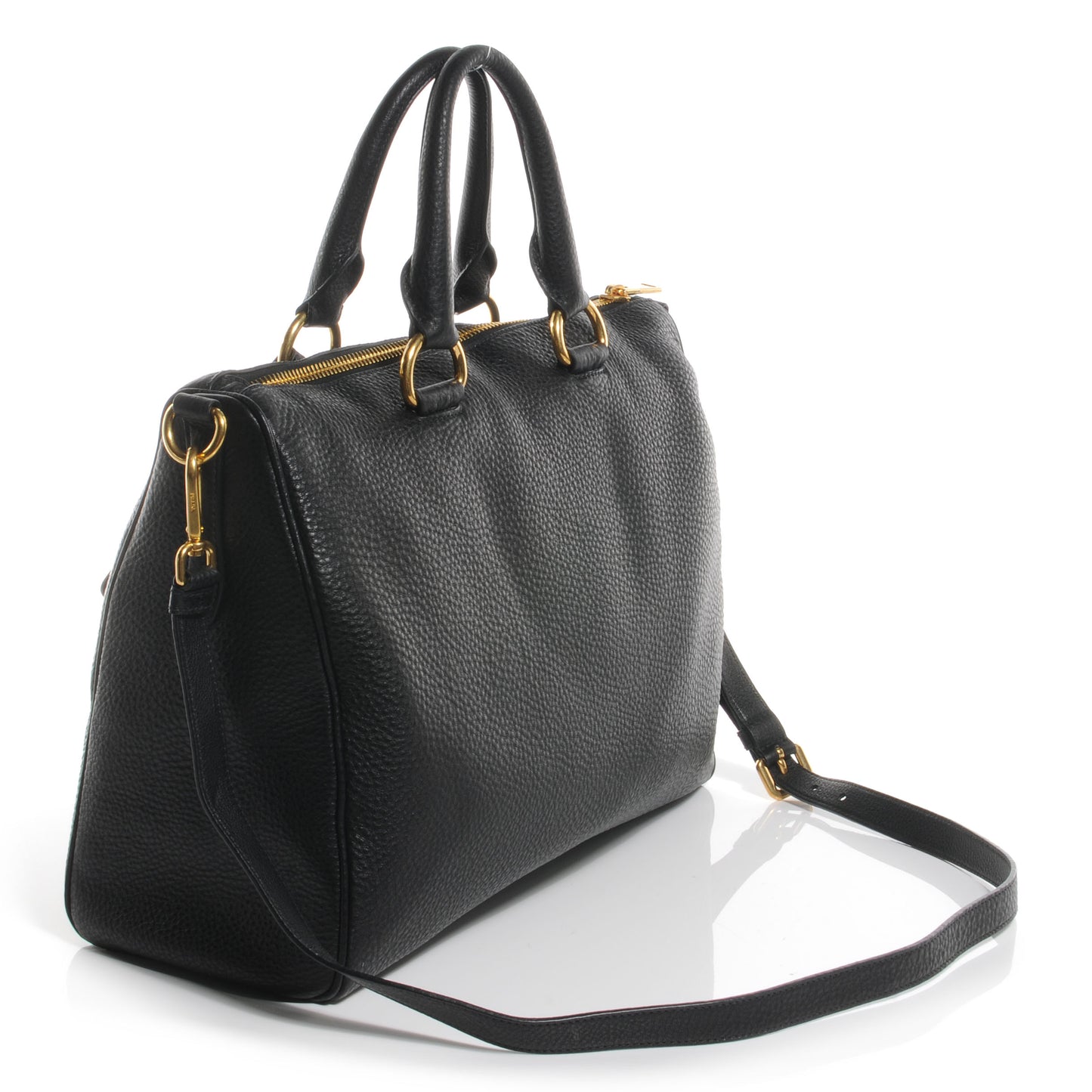 Vitello Daino Shoulder Bag Nero Black