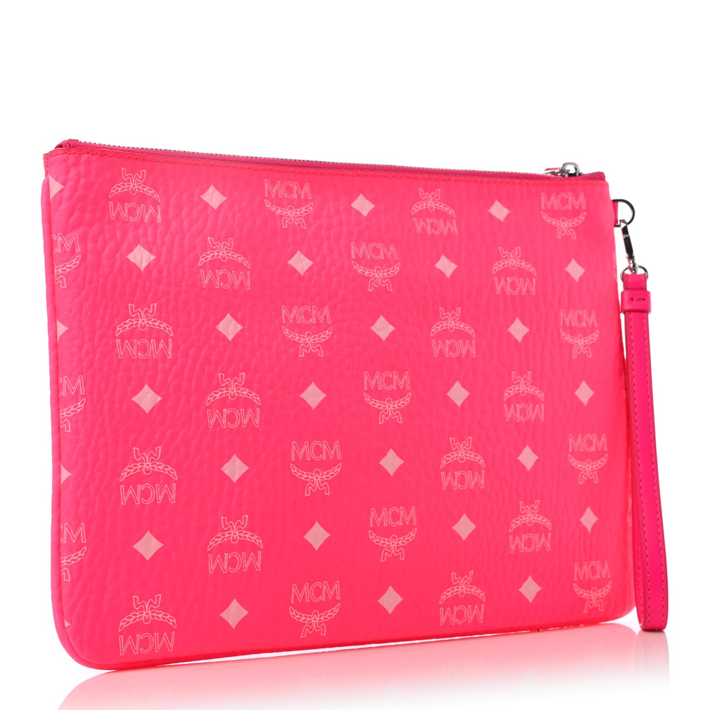 Visetos Wristlet Zip Pouch Neon Pink