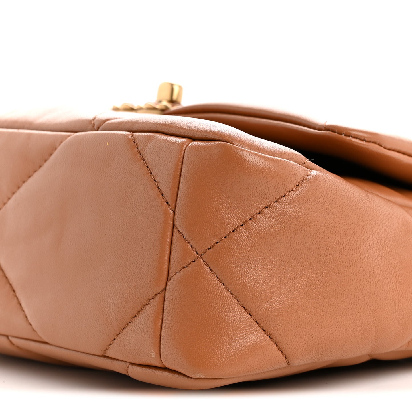 Lambskin Quilted Medium Chanel 19 Flap Brown