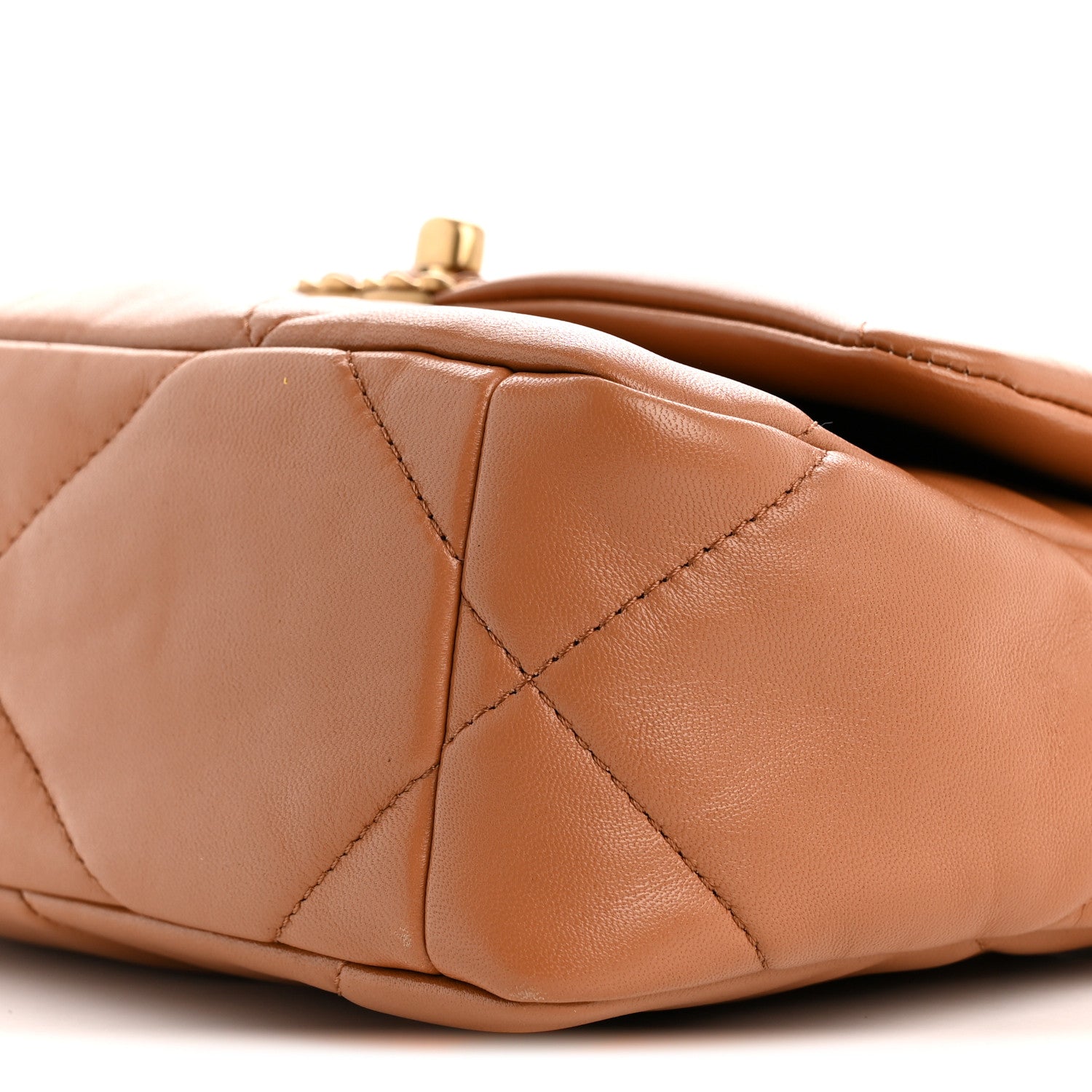 Chanel Lambskin Quilted Medium Chanel 19 Flap Brown 10 of 11
