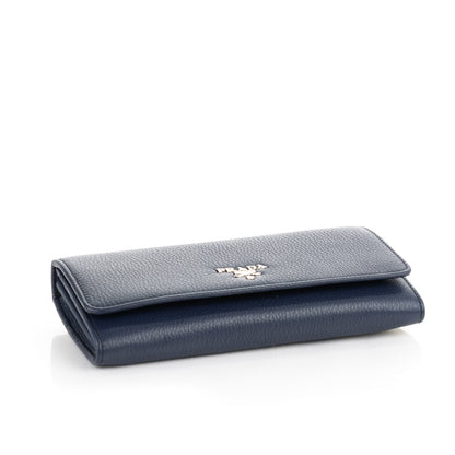 Prada Vitello Phenix Continental Flap Wallet Baltico 4 of 8