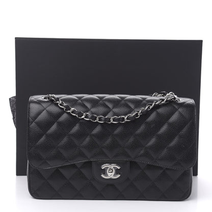 Chanel Caviar Quilted Jumbo Double Flap Black 10 of 10