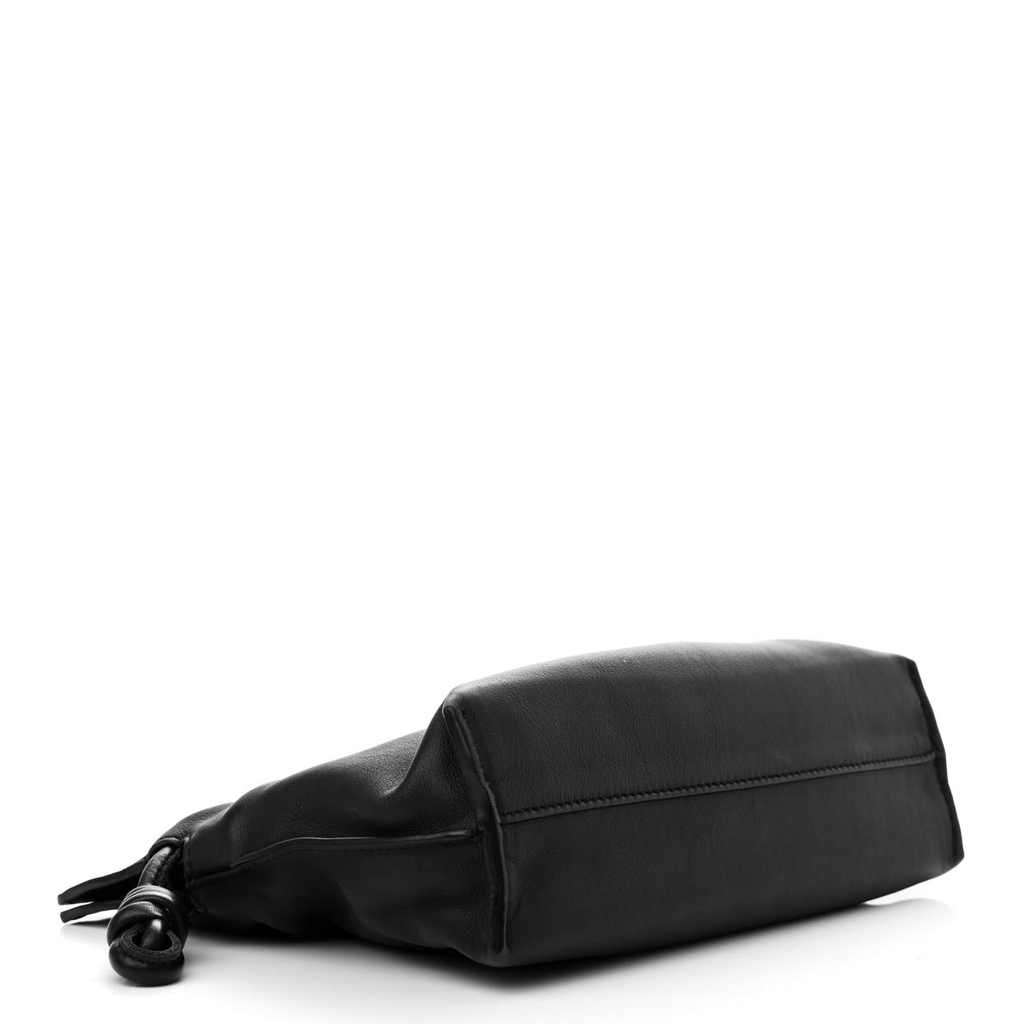 Calfskin Mini Flamenco Knot Clutch Black