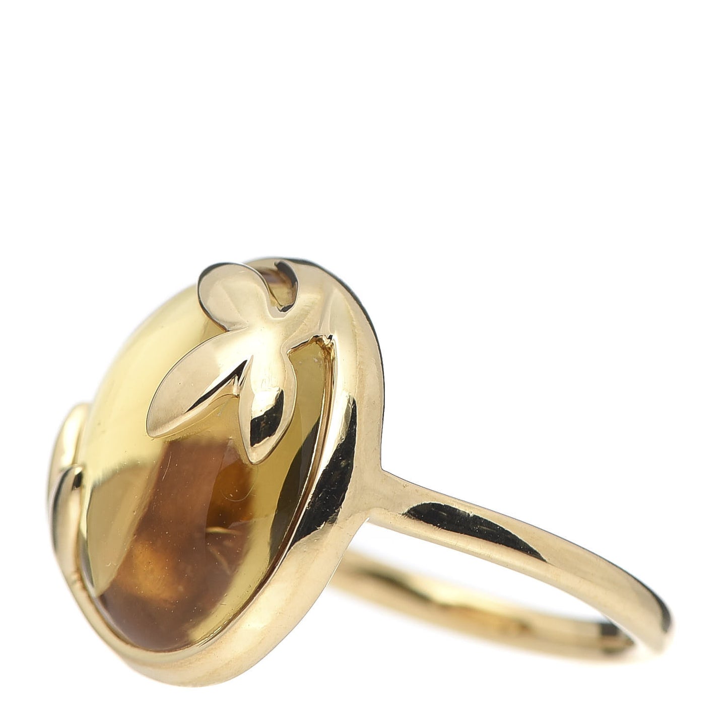 18K Yellow Gold Citrine Paloma Picasso Olive Leaf Ring 46 3.75