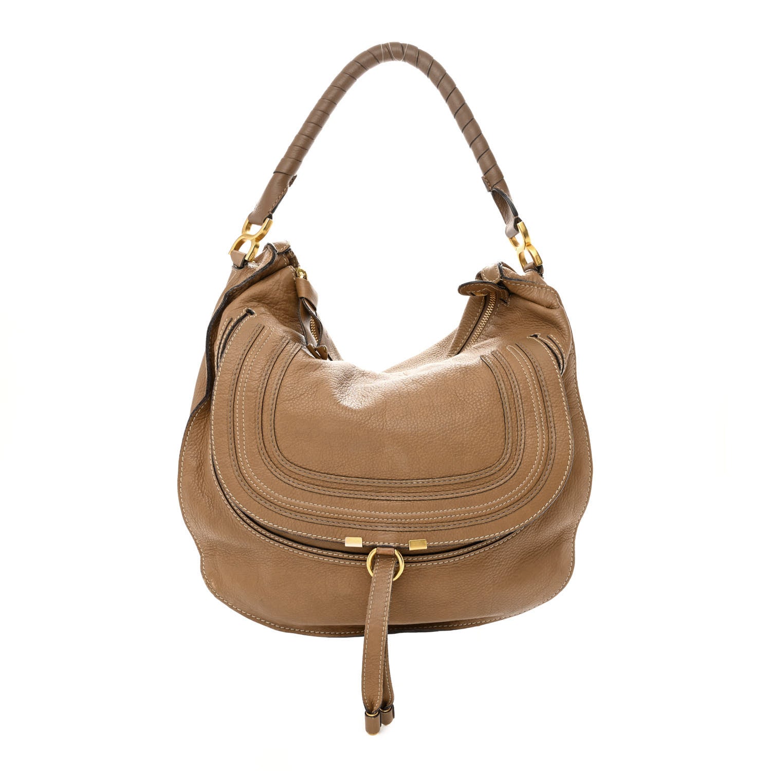 Chloe Calfskin Large Marcie Hobo Nut 1 of 12