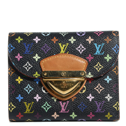 Louis Vuitton Monogram Multicolor Joey Wallet Black Grenade 1 of 8